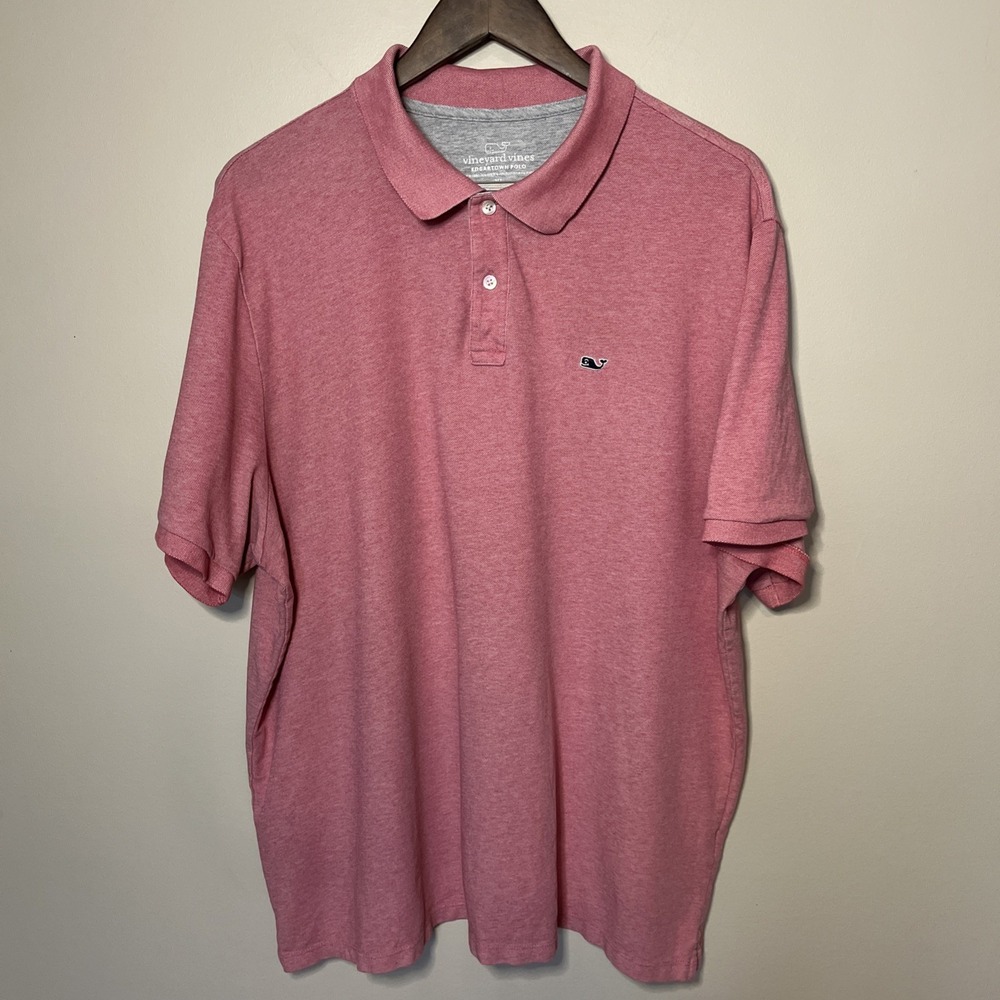 Vineyard Vines‎ Edgartown Polo Shirt Men's Size XL Pink Pima Golf Preppy Office